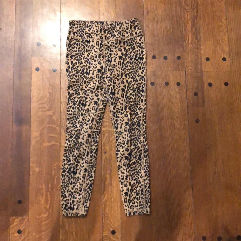 J crew cheetah print leggings. Size small